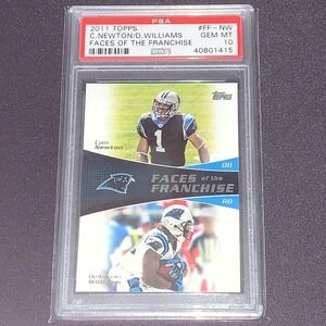 2011 Cam Newton DeAngelo Williams Topps Faces of the Franchise #FF-NW PSA 10